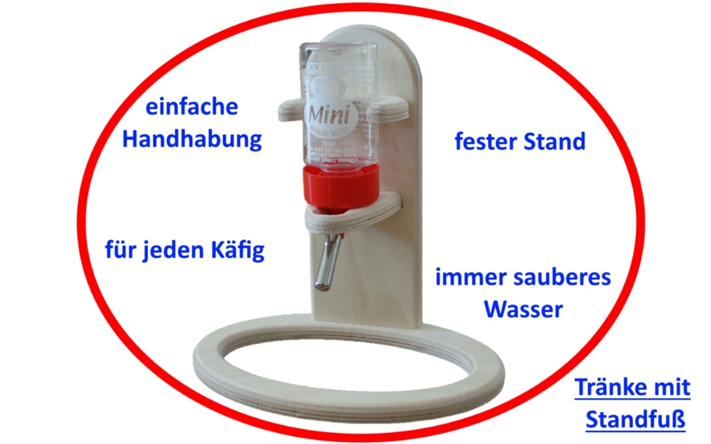 Hamstertränke mit Standfuß