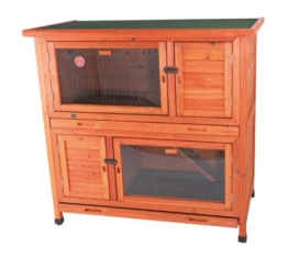 Trixie 62404 natura Kleintierstall mit Wärmedämmung, 116 × 113 × 65 cm, braun - 1